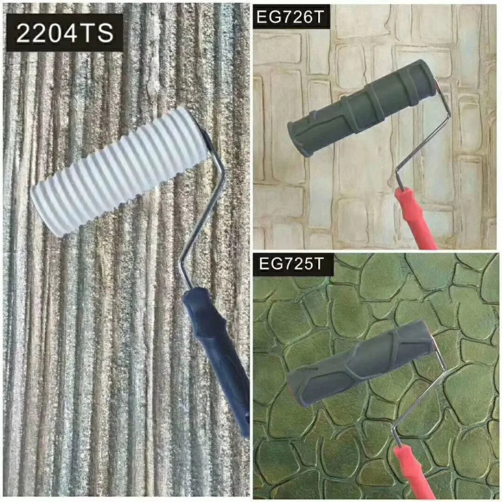 Decorative Paint Roller Patterned Painting Tool for Wall  Rubber Protection Stamp Polyurethane Textured Paint Pottery Wheel 2203