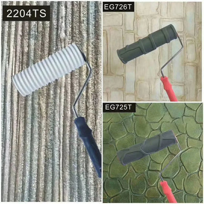 Decorative Paint Roller Patterned Painting Tool for Wall  Rubber Protection Stamp Polyurethane Textured Paint Pottery Wheel 2203