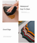 1/4/6PCS Shaped PU Placemat Set Faux Leather Kitchen Dining Table Pad Luxury Black Pink Green Place Mat Tableware Cafe Pad 식탁매트