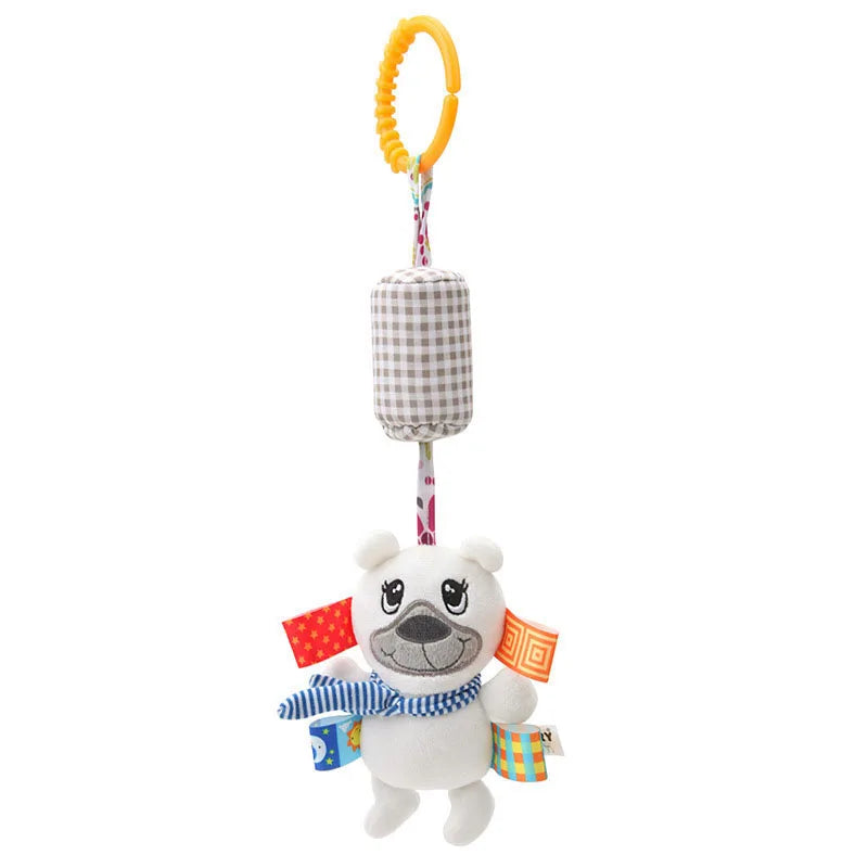 Baby Hanging Rattles Soft Sensory Learning Toy Plush Animals Stroller Infant Car Bed Crib Travel Activity for Babies Toddlers