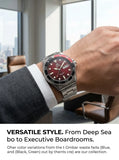 Relogio masculino automatico diver de mergulho em alo inox a prova de agua 200 M