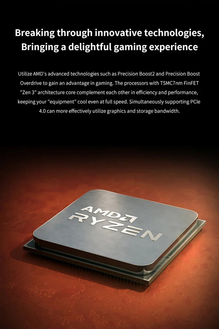 AMD Ryzen 7 5700X3D R7 5700X3D New 4.1 GHz 8-Core 16-Thread CPU 7NM L3=96M 100-000001503 Socket AM4, fan not included