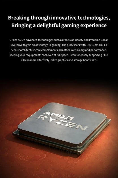 AMD Ryzen 7 5700X3D R7 5700X3D New 4.1 GHz 8-Core 16-Thread CPU 7NM L3=96M 100-000001503 Socket AM4 but without fan