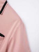 Men's Zipper Short-Sleeved Striped Polo Shirt Spring And Summer Fashion Casual Tops Street Outdoor Sports Wear Men's Clothing