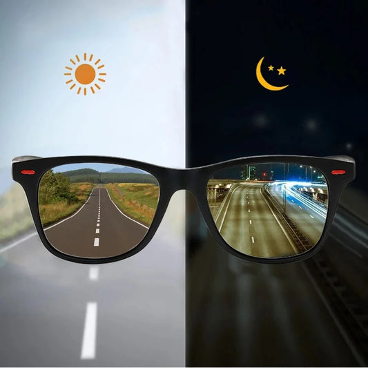 Gafas de visión nocturna con montura de PC, gafas de sol polarizadas para hombre, gafas de sol deportivas para exteriores, gafas de visión nocturna para conductor, gafas de sol para conducir.