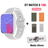 DT Watch 10 Smartwatch DT Watch X AMOLED 46mm Screen Video Play Local Music 4GB NFC ChatGPT Compass Smartwatch For Apple Android