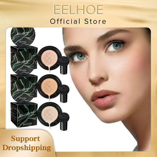 Crema BB con cojín de aire y cabeza de hongo Eelhoe, hidratante, resistente al agua, cosmética facial, iluminadora, base de maquillaje, crema mágica. 