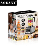 6000W Heavy Duty Commercial Blender Food Processor Stationary Mixer Ice Smoothies for Kitchen High Power Juicer Blender BPA Free