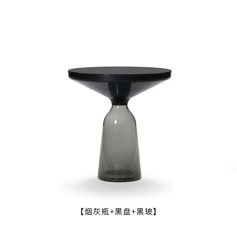 Artistic Glass Coffee Tables, Creative Design End Tables for Living Room , Stylish Accent Tea Table with Various Sizes & Colors