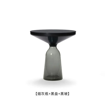 Artistic Glass Coffee Tables, Creative Design End Tables for Living Room , Stylish Accent Tea Table with Various Sizes & Colors