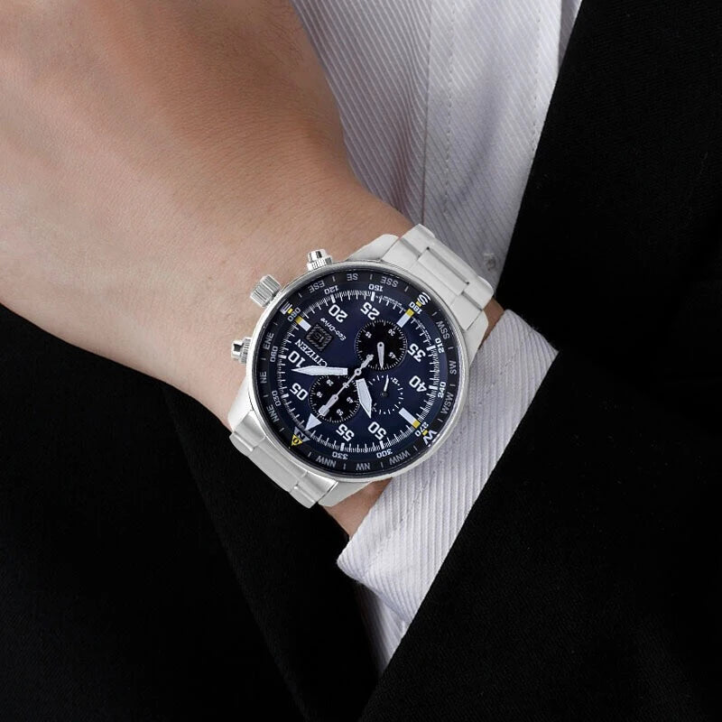 Citizen Fashion Men Stainless Steel Watch Luxury Calendar Quartz Wrist Watch Business Watches for Man Clock Montre Homme