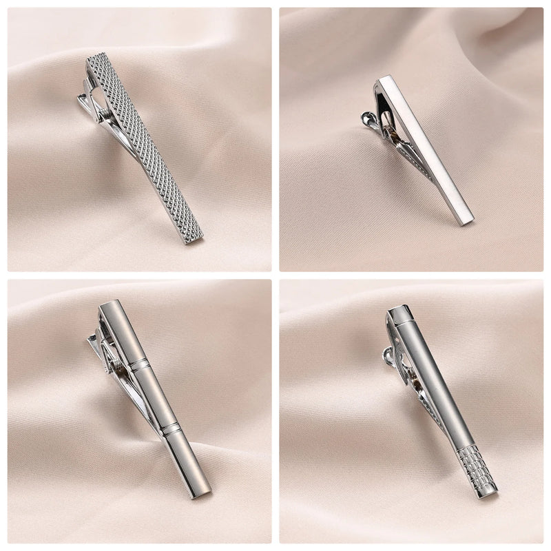 1PC Minimalist Tie Clip For Men Tie Clip To Man Shirt Business Pisa Ties Men's Cuff Tie Pins Man Fashion Jewelry Cufflink Lawyer