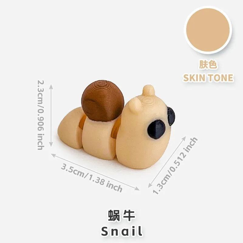 10/50pcs 3D Printed Simulation Toys Mini Animal Model Home Ornament  Cartoon Figure Birthday Gift Sets Decompression Kid Toy