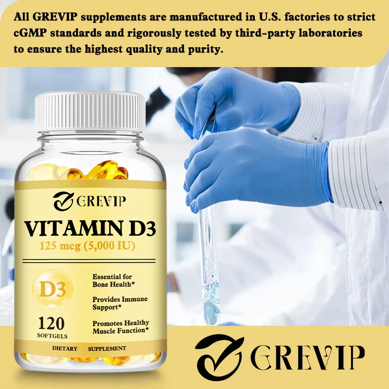 Vitamin D3 - Promotes Healthy Muscle Function and Immune SupportSupplement