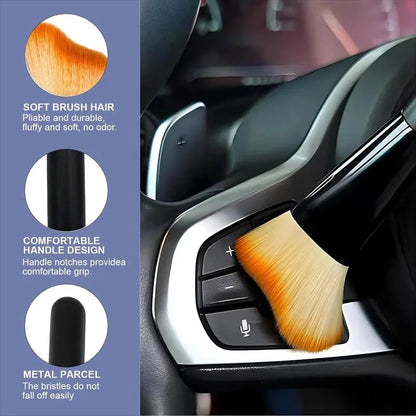 Escova de Limpeza Multifuncional 2pcs para Carro Interior Ar Condicionado Saída Fenda Remoção de Poeira Escovas Escritório Casa Limpeza Escova Ferramentas