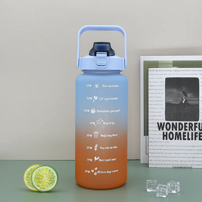 2025 Spring/Summer 2L Large Capacity Outdoor Plastic Bouncing Straw Sports Water Bottle Leak-proof Portable Refill Cups