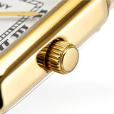 Relógio Feminino Quadrado BERNY Luxo – Quartz em Aço Inoxidável à Prova D'Água
