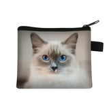 Coin Purse New Animal Cat Children's Wallet Student Portable Card Coin Key Storage Bag Polyester Hand Bag Mini Bag