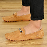 YRZL Men's Loafers Big Size 48 Soft Driving Moccasins High Quality Flats Genuine Leather Slip-on Suede Loafers for Men