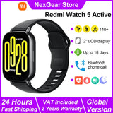 Xiaomi Redmi Watch 5 Active Smart Watch, Bluetooth Phone Call, 2" LCD Display, Blood Oxygen Heart Rate Monitoring Smartwatch