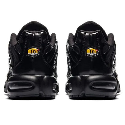 Zapatillas Nike Air Max Plus TN para correr, clásicas, negras triples, para exteriores, para correr, caminar, deportivas, para mujer y hombre.