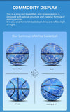 Glow Reflective Basketball Adult & Children Youth Wear-resistant Luminous Basketball Size 7/6/5 PU Soft Leather Game Training Ball