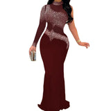 Vestido feminino de festa com strass puro, tamanho grande, elegante e bonito, veste de noite feminina, jantar de baile, verão