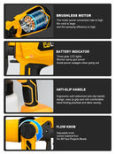 1000ML Brushless Electric Spray Gun Cordless Paint Sprayer HVLP Auto Furniture Steel Coating Airbrush For Makita 18V Battery