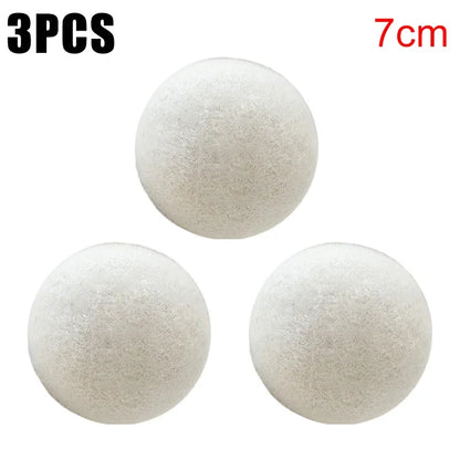 1/3/6PCS Wool Dryer Balls Fabric Virgin Reusable Softener Laundry 5cm Dry Kit Ball Practical Home Washing Balls Wool Dryer Balls