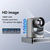 Retekess TC202 PTZ Conference Camera Double Zoom Lens USB3.0 HDMI 1080P/60FPS for Video Business Meeting Live Streaming Church