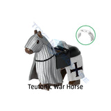 The Medieval Teutonic Knights Templar Holy Sepulchre Hospitaller War Horse Model Blocks MOC Bricks Set Gifts Toys G0128