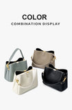 100% Genuine Leather Women's Bucket Bag Luxury Designer Versatile Shoulder Bag Women Commuter Crossbody Bags Female Handbag