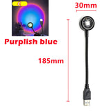 Proyector de lámpara de atardecer LED USB RnnTuu, luz nocturna portátil para decoración del hogar, luz de ambiente para sala de estar, fotografía de pared, luces de neón
