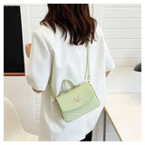 PU Versatile and Fashionable Portable Small Square Bag Single Shoulder Crossbody Bag Luxury Designer Handbag Women's Bags