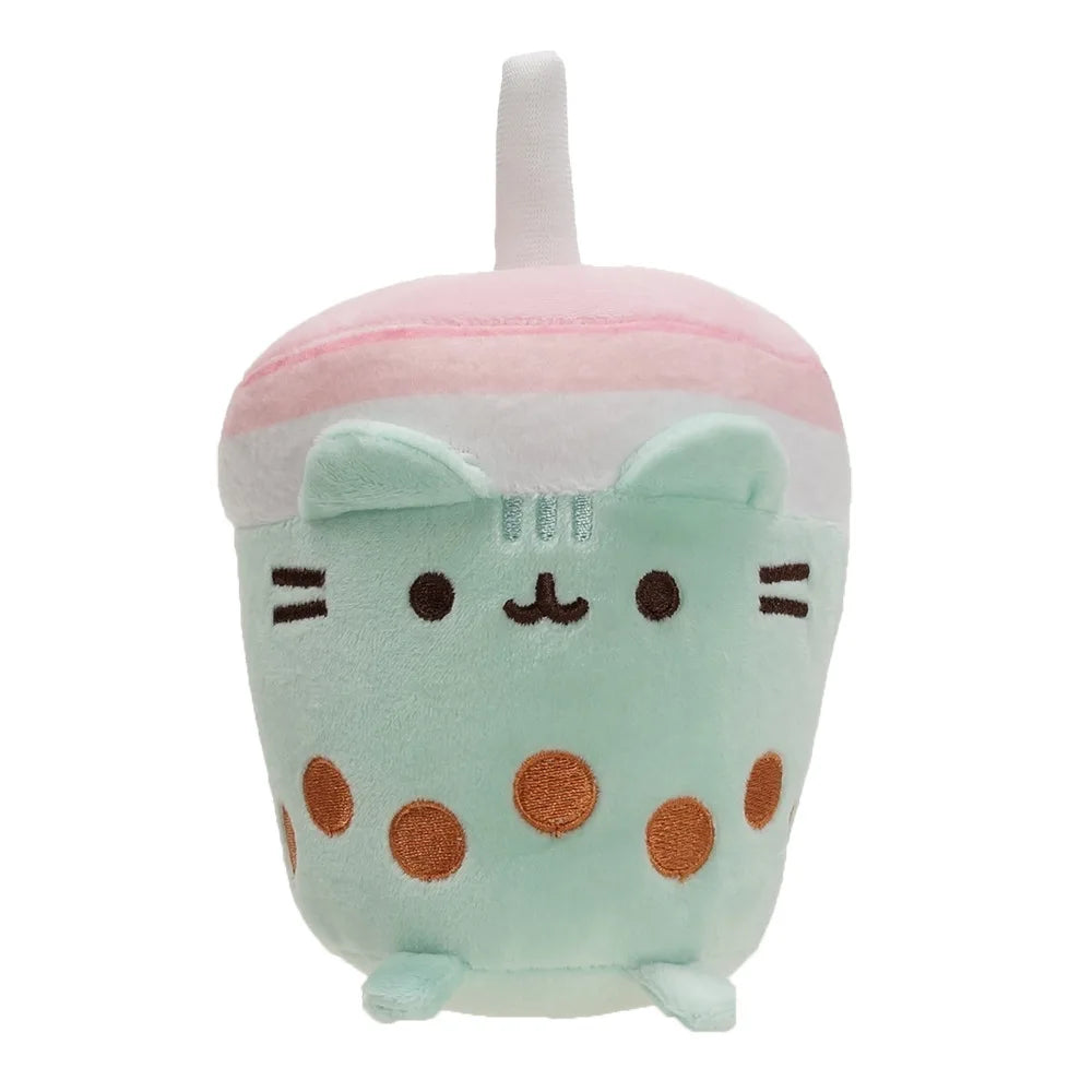 Peluche de gato de imitación de 15 cm, suave, color blanco y gris, ideal como regalo de cumpleaños para niñas y mascotas.