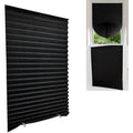 Blind for Window Self Adhesive Pleated Blinds Cordless No Drill Fabric Blinds Room Darkening Shades Blackout Shades for Bathroom