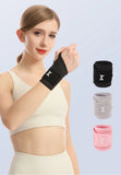 2pcs Adjustable Wrist Strap Sports Wrist Support Brace Black Weightlifting Wristband For Men & Women Badminton Tennis Gym