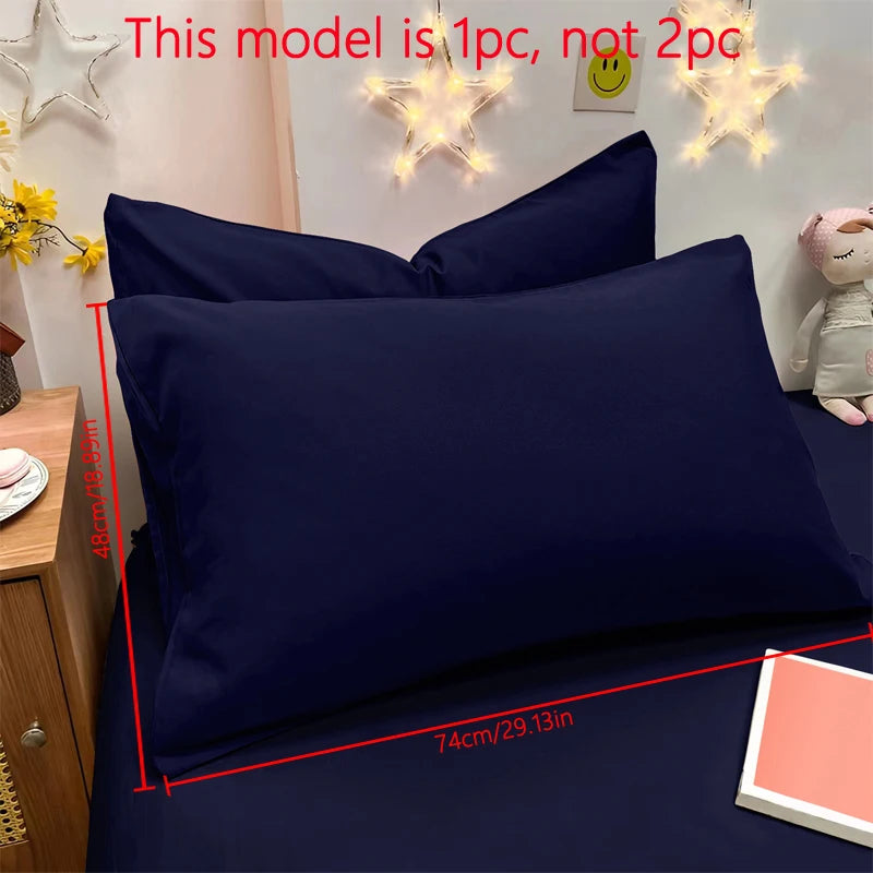 1 Piece Of Matte Solid Color Pillowcase, Bedroom Pocket Sealed Soft Pillowcase, Bedding