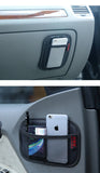 Car Leather Mesh Bag Oxford Fabric Storage Net Bags Car Interior Organizer Phones Coins Keys Storage Auto Stowing Tidying Tools