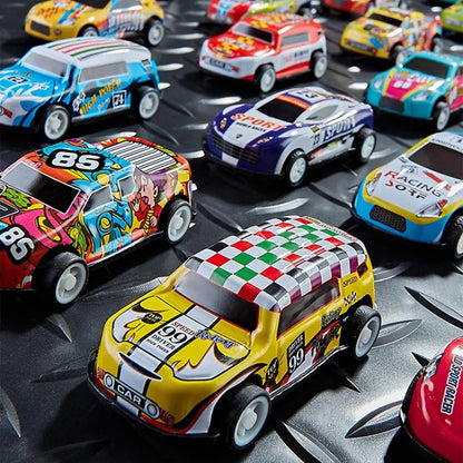 Mini coche de aleación con caja de almacenamiento, coches fundidos a presión, juguetes para niños, vehículo de inercia deslizante, kit de juguetes para niños, regalos para niños