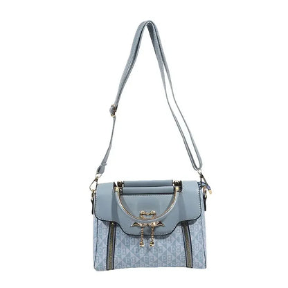 Ladies' handbag 2026 new fashion trend embossed plain style versatile casual shoulder crossbody bag.