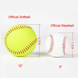 12-Inch Softball Training Ball Official Size Weight Sports Practice Unmarked Training Ball Durable High Quality