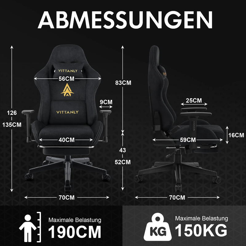 Brand Gaming Chair With Footrest Office Chair Ergonomic Lumbar Support Height Adjustable with Suede Leather Recliner Women Men