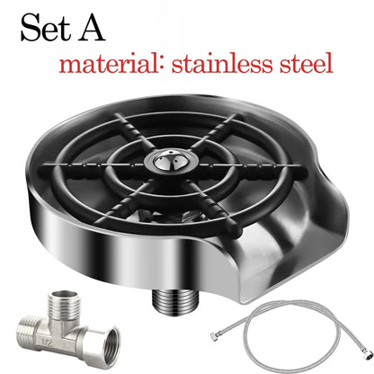 Faucet Glass Rinser High Pressure Cup Washer For Kitchen Sink Glass Beer Coffee Milk Tea Cup Cleaner Bar Accessories Clean Tool