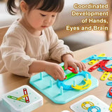 Nail Board Puzzle Toys Montessori Education Geometric Graphics With Cards Preschool Kids Early Learning Game Toy Creative Gifts