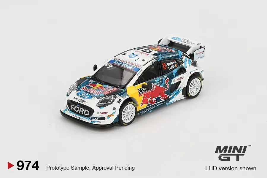 Preventa MINIGT 974 1:64 Ford Puma Rally M Sport WRT 2024 Modelo de fundición a presión Juguetes de colección
