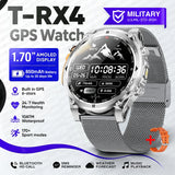 Novo Smartwatch Masculino T-RX4 Ultra GPS 2026 – Posicionamento GPS de 6 satélites, resistência à água 10ATM, bateria de 850mAh, bússola e mais de 170 modos esportivos.
