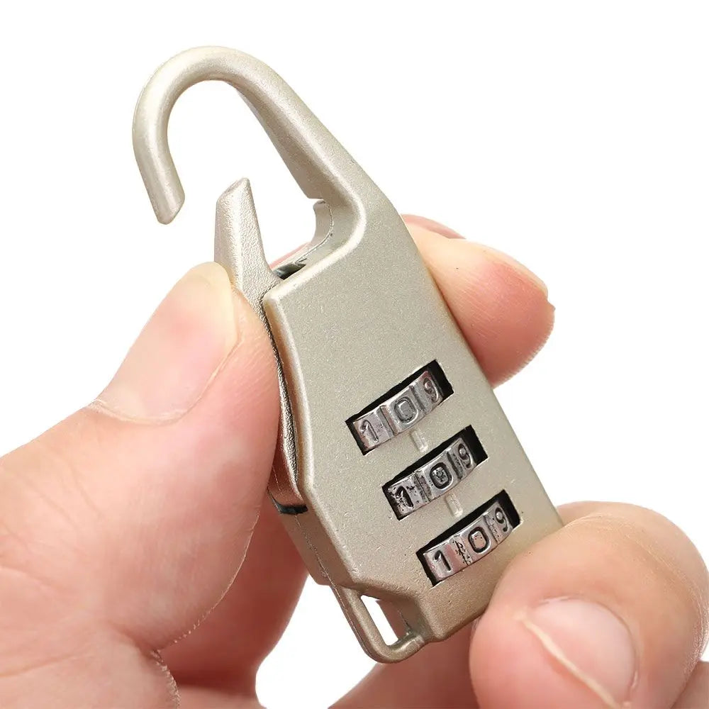 Bags Baggage Door Padlock 3 Dial Digit Combination Secret Safe Code Password Locks Bookbag Anti-theft Backpack Zipper Padlock