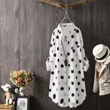 Chic Plus Size Polka Dot Long Sleeve Shirt Classic Button Front Design Stylish Women's Comfortable Casual Wear New Style