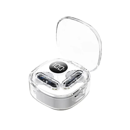 Apro138 True Wireless Bluetooth V5.3+EDR Transparency Headphones with ENC and LED Power Digital Display Stereo Sound Earphones